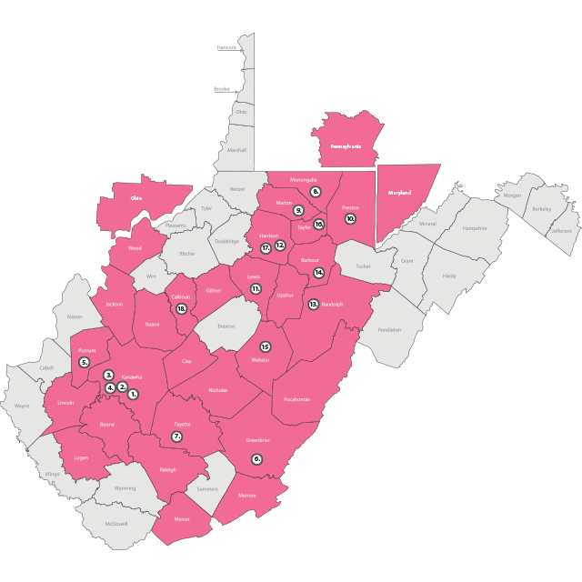 Vandalia Health Location Map