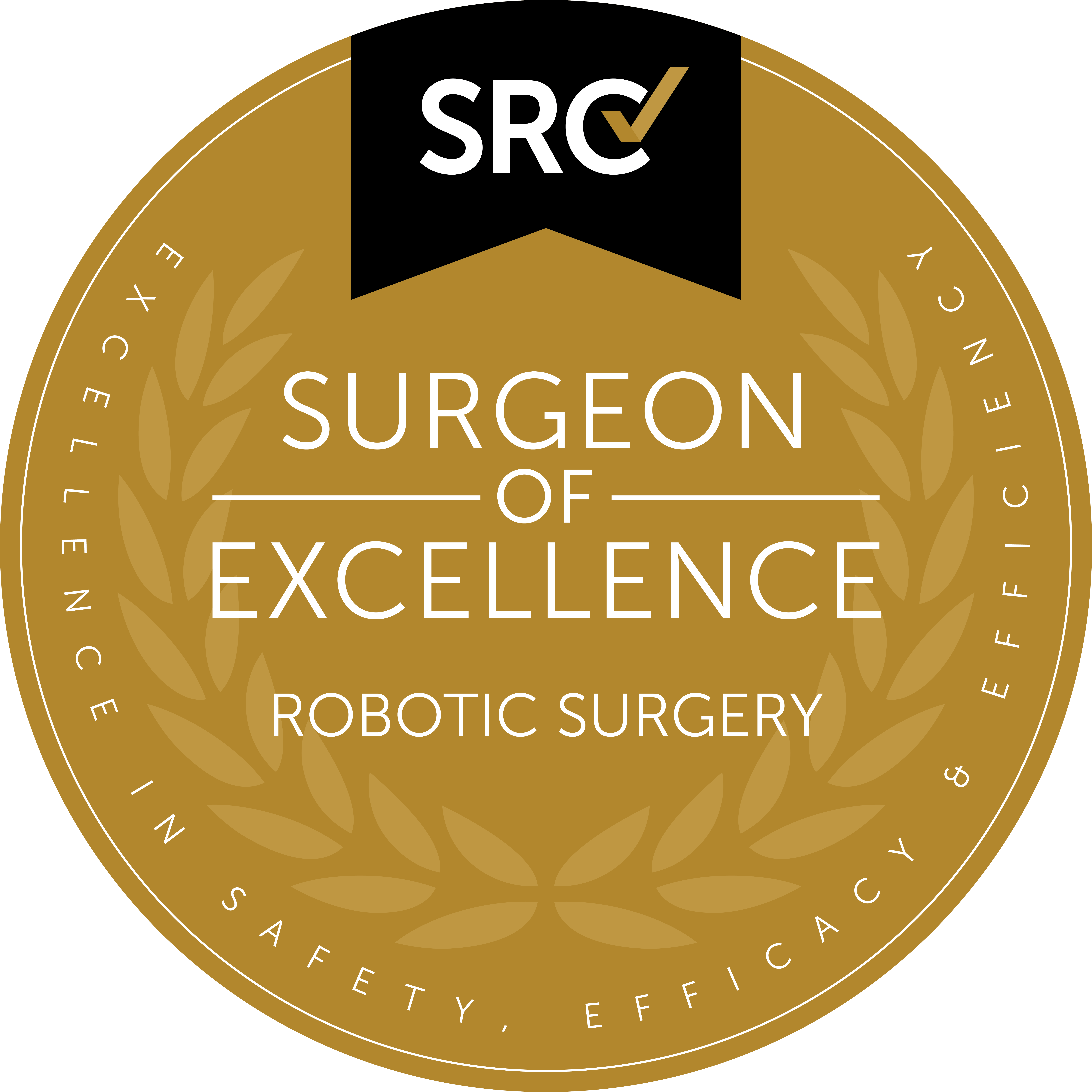 Surgeon of excellence robotic surgery badge